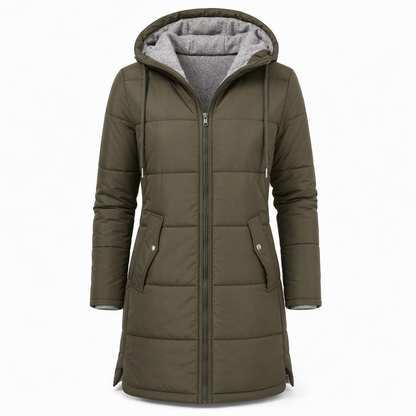 🧥Thick Cotton Warmth, Long-Line Heat❄️ Women's Hooded Padded Coat