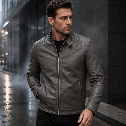 Warm Slim-Fit Biker Jacket