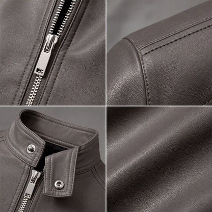 Warm Slim-Fit Biker Jacket