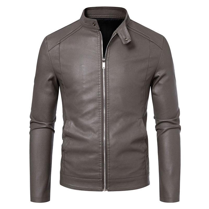 Warm Slim-Fit Biker Jacket