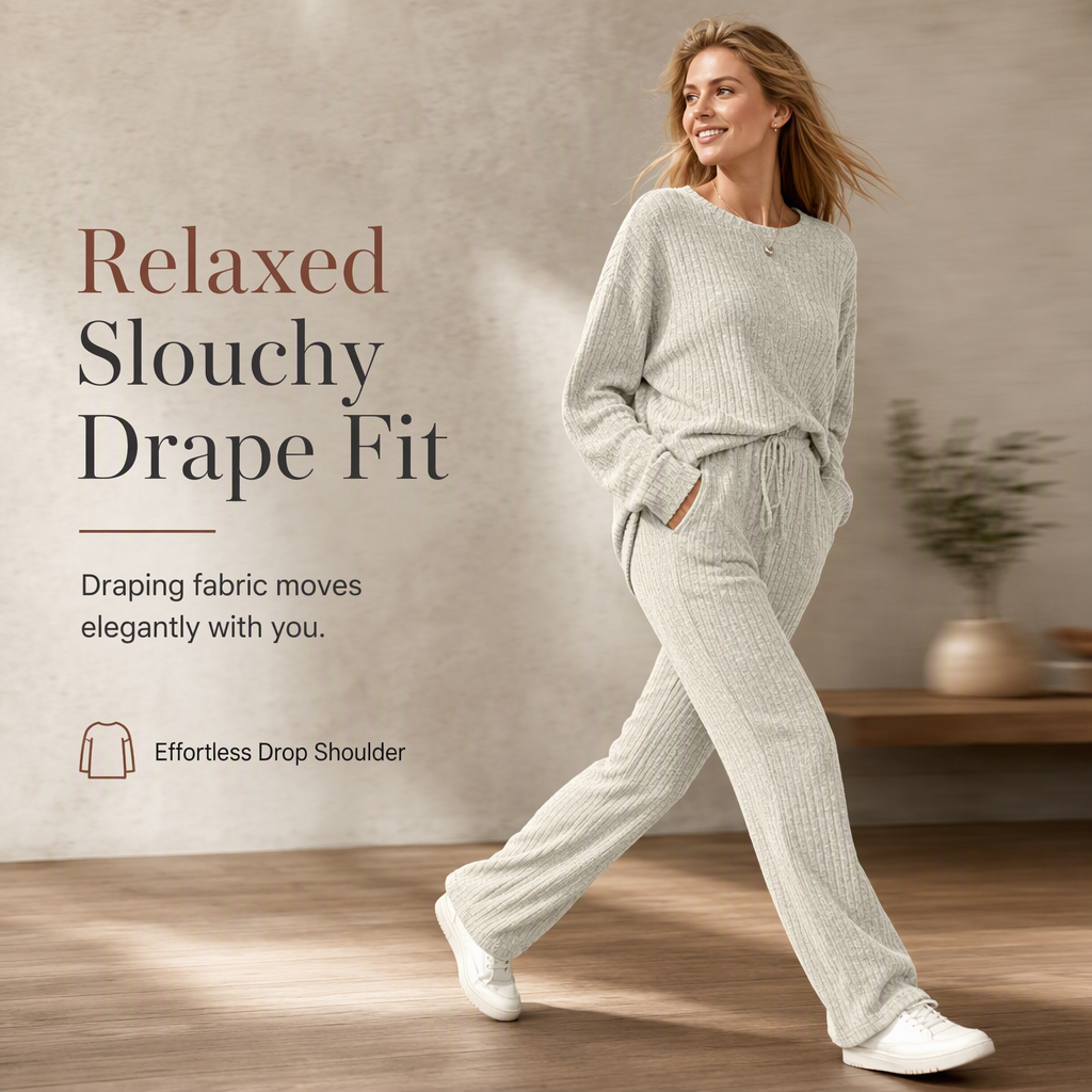 ✨Women's Casual Knit Loungewear Set