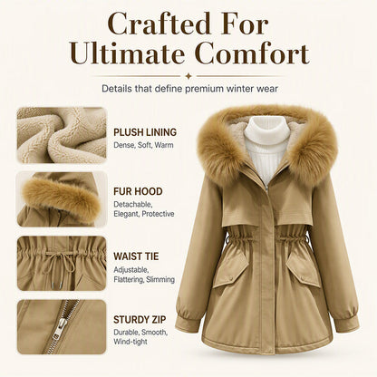 💖Women's Mid-Length Plush-Lined Parka Jacket
