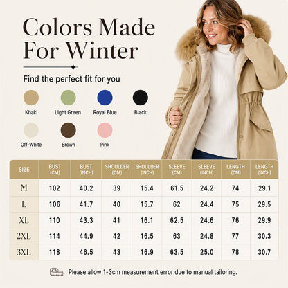 💖Women's Mid-Length Plush-Lined Parka Jacket