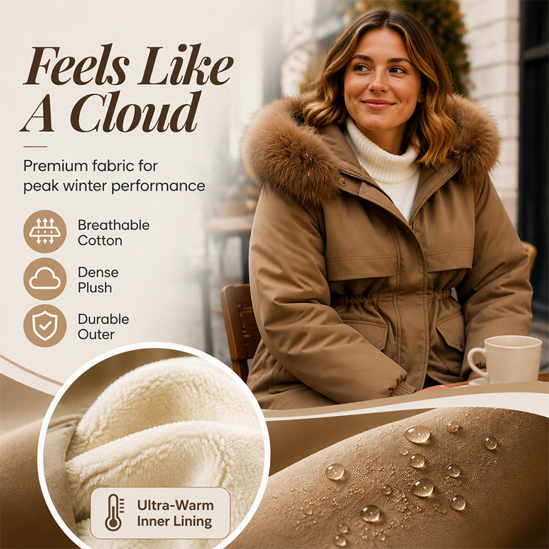 💖Women's Mid-Length Plush-Lined Parka Jacket