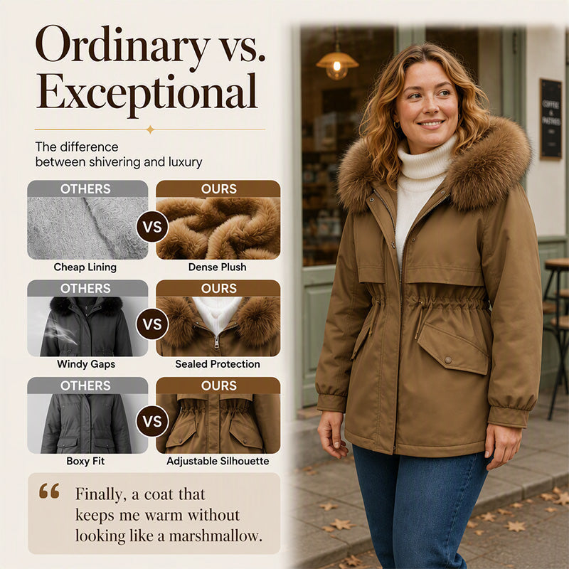 💖Women's Mid-Length Plush-Lined Parka Jacket