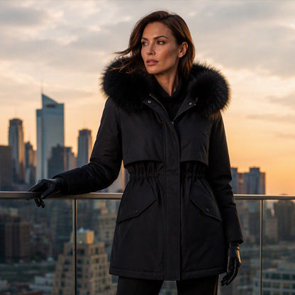💖Women's Mid-Length Plush-Lined Parka Jacket