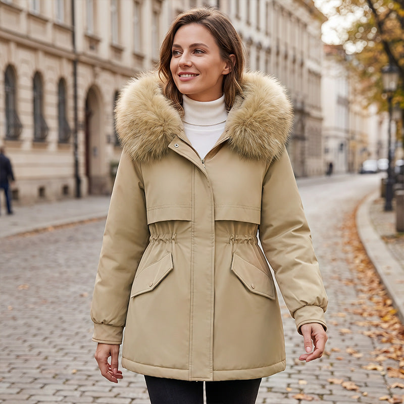 💖Women's Mid-Length Plush-Lined Parka Jacket