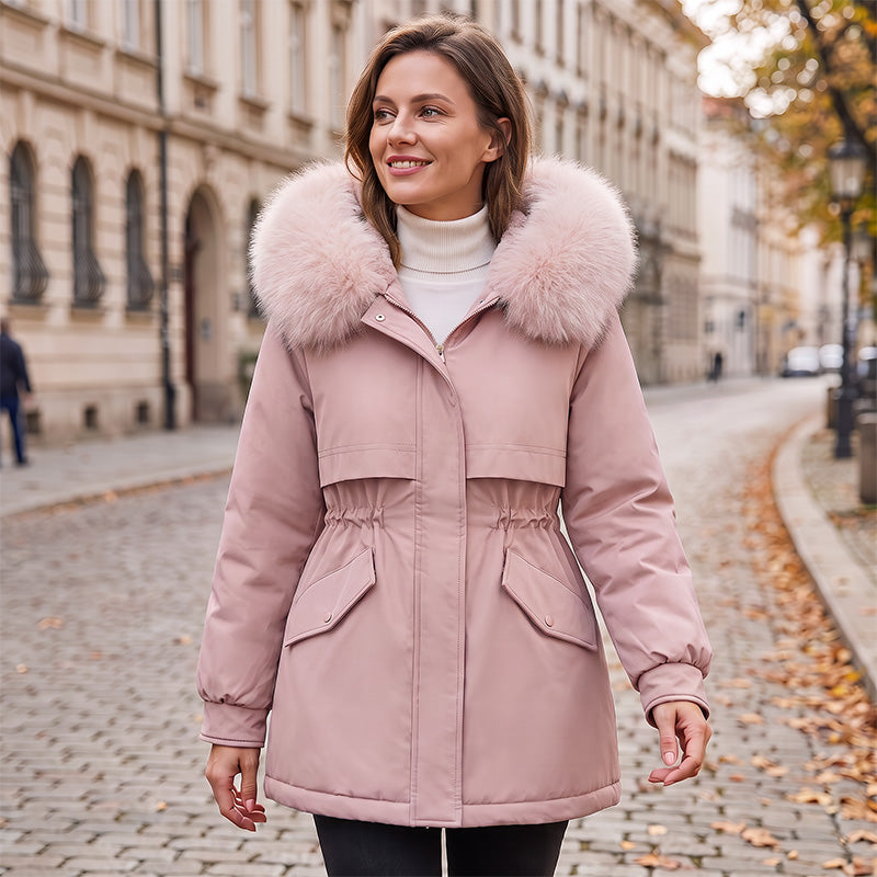 💖Women's Mid-Length Plush-Lined Parka Jacket
