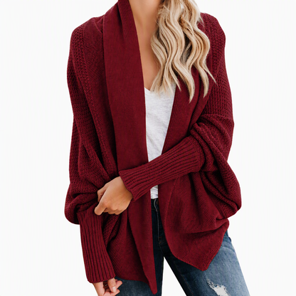 💖 Women's Loose Batwing Sleeve Knit Cardigan Open Front Shawl for Autumn and Winter
