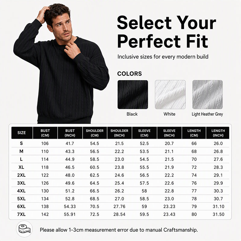 ✨Men's Cable Knit Crewneck Sweatshirt