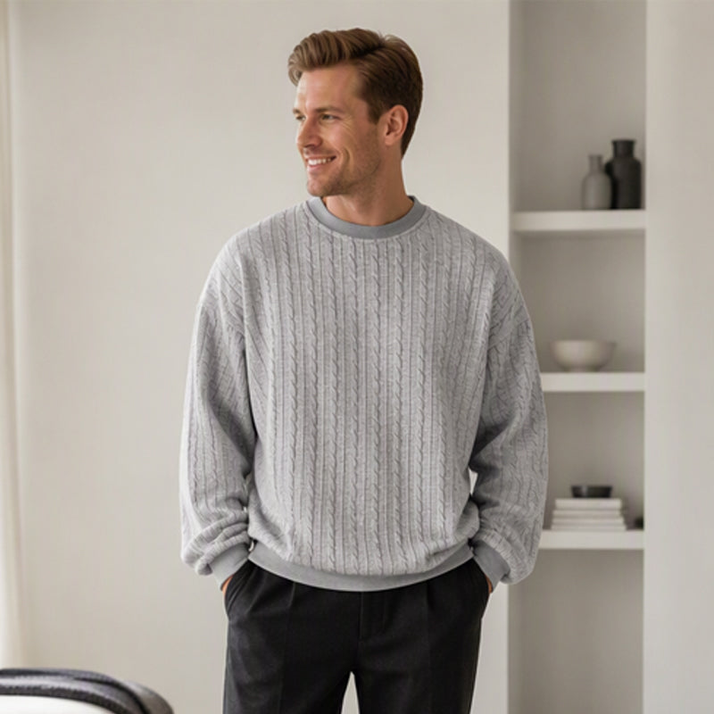 ✨Men's Cable Knit Crewneck Sweatshirt