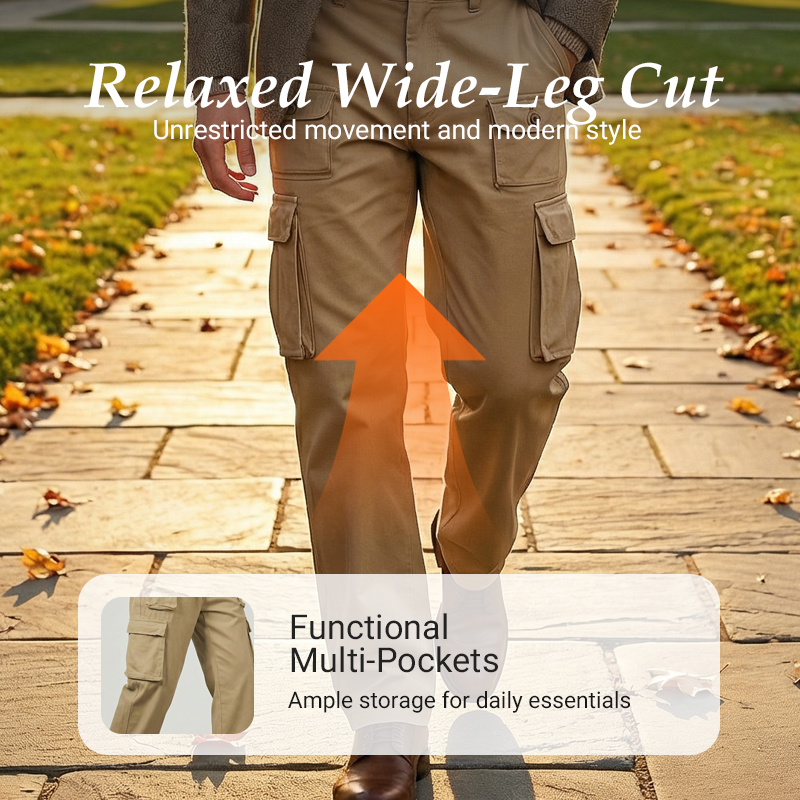 💖Men's Multi-Pocket Straight-Leg Cargo Pants