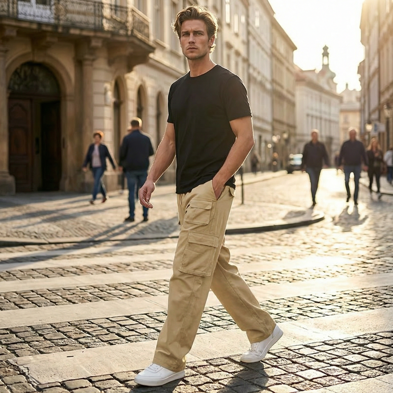 💖Men's Multi-Pocket Straight-Leg Cargo Pants