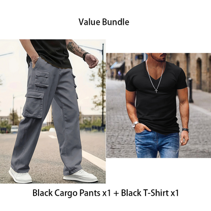 💖Men's Multi-Pocket Straight-Leg Cargo Pants