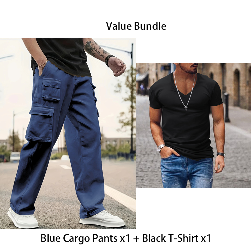 💖Men's Multi-Pocket Straight-Leg Cargo Pants