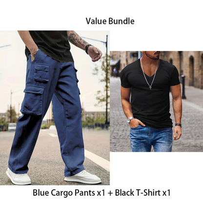 💖Men's Multi-Pocket Straight-Leg Cargo Pants