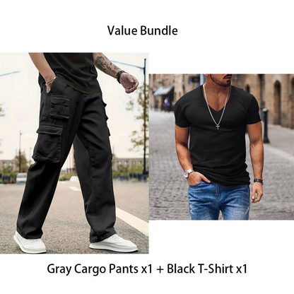 💖Men's Multi-Pocket Straight-Leg Cargo Pants