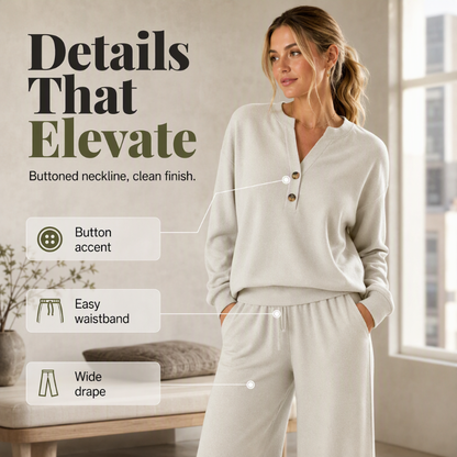 ✨Women's Effortless Top & Wide-leg Pants Set