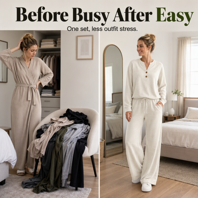 ✨Women's Effortless Top & Wide-leg Pants Set