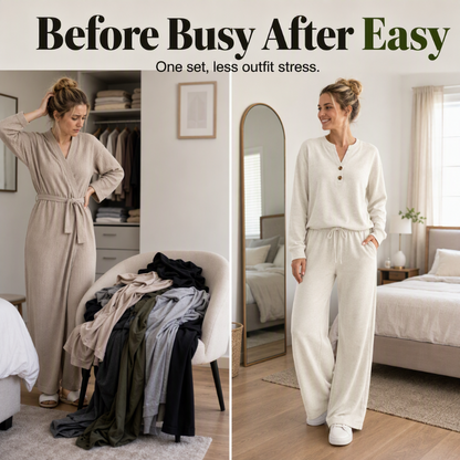 ✨Women's Effortless Top & Wide-leg Pants Set