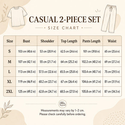 ✨Women's Effortless Top & Wide-leg Pants Set