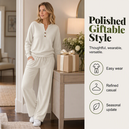 ✨Women's Effortless Top & Wide-leg Pants Set