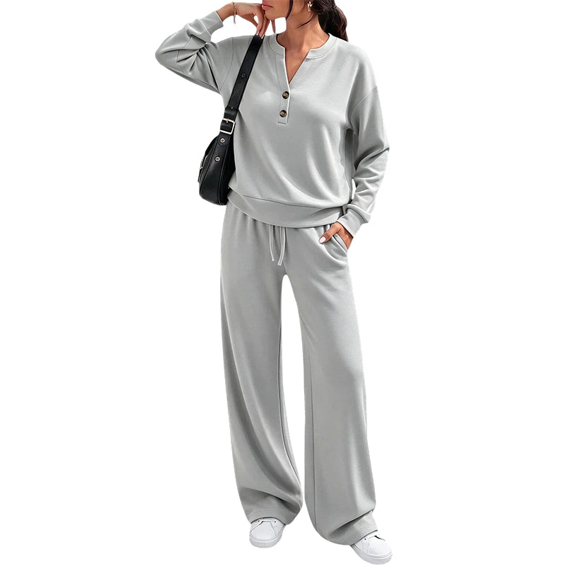 ✨Women's Effortless Top & Wide-leg Pants Set