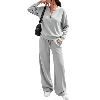 ✨Women's Effortless Top & Wide-leg Pants Set