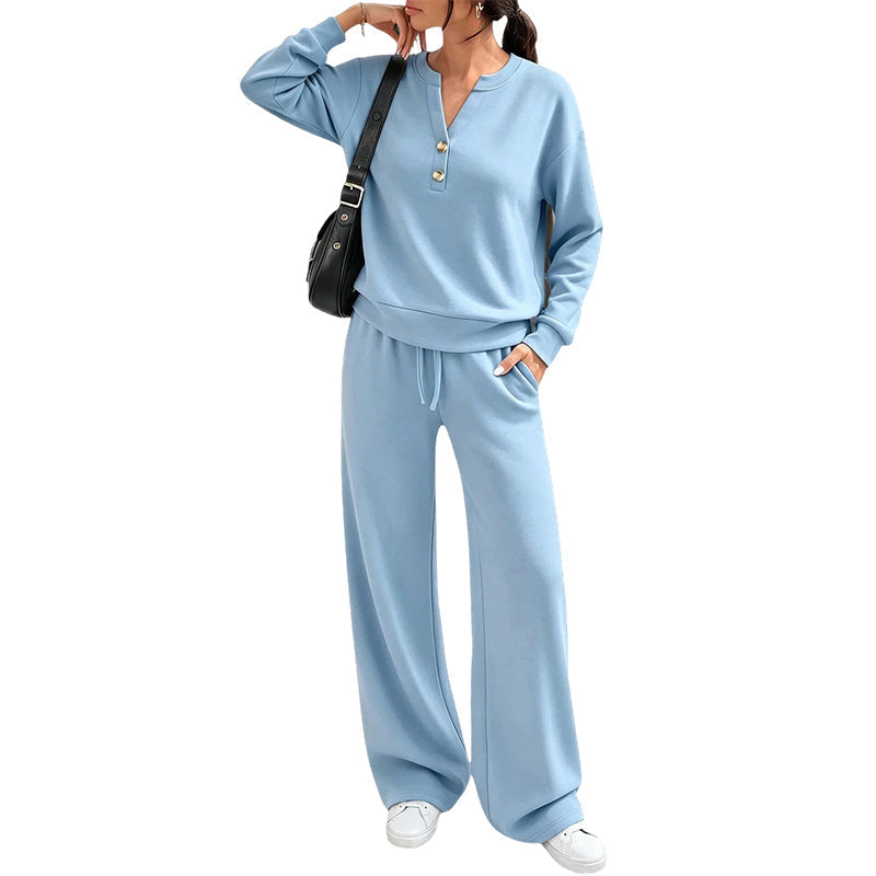 ✨Women's Effortless Top & Wide-leg Pants Set