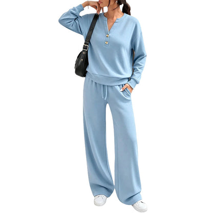 ✨Women's Effortless Top & Wide-leg Pants Set