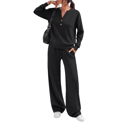 ✨Women's Effortless Top & Wide-leg Pants Set