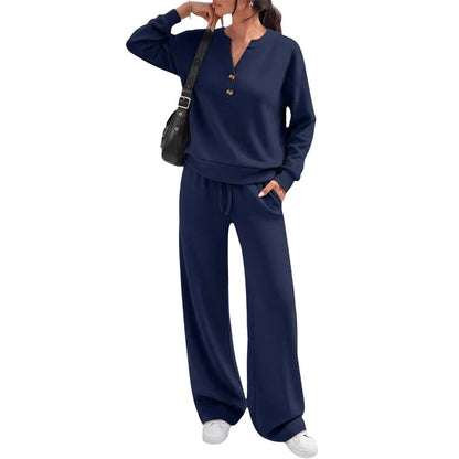 ✨Women's Effortless Top & Wide-leg Pants Set