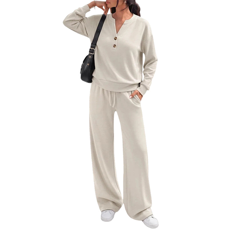 ✨Women's Effortless Top & Wide-leg Pants Set
