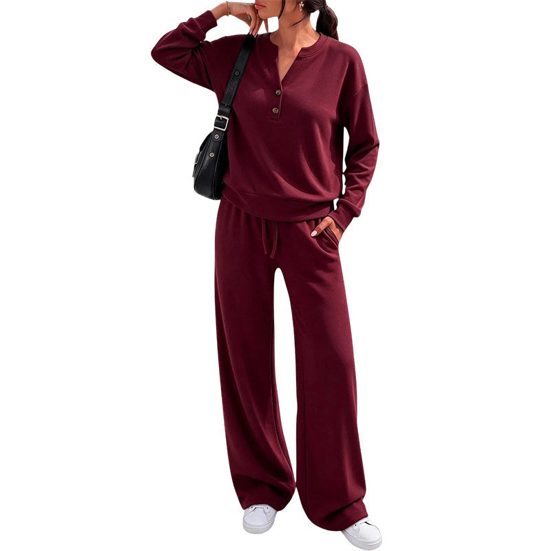 ✨Women's Effortless Top & Wide-leg Pants Set