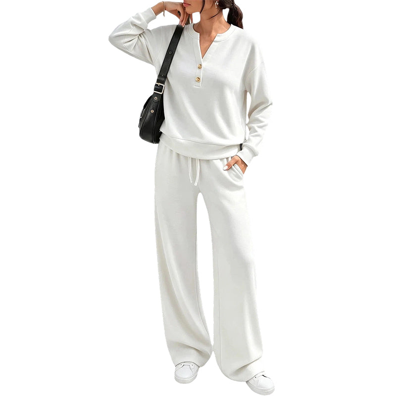 ✨Women's Effortless Top & Wide-leg Pants Set