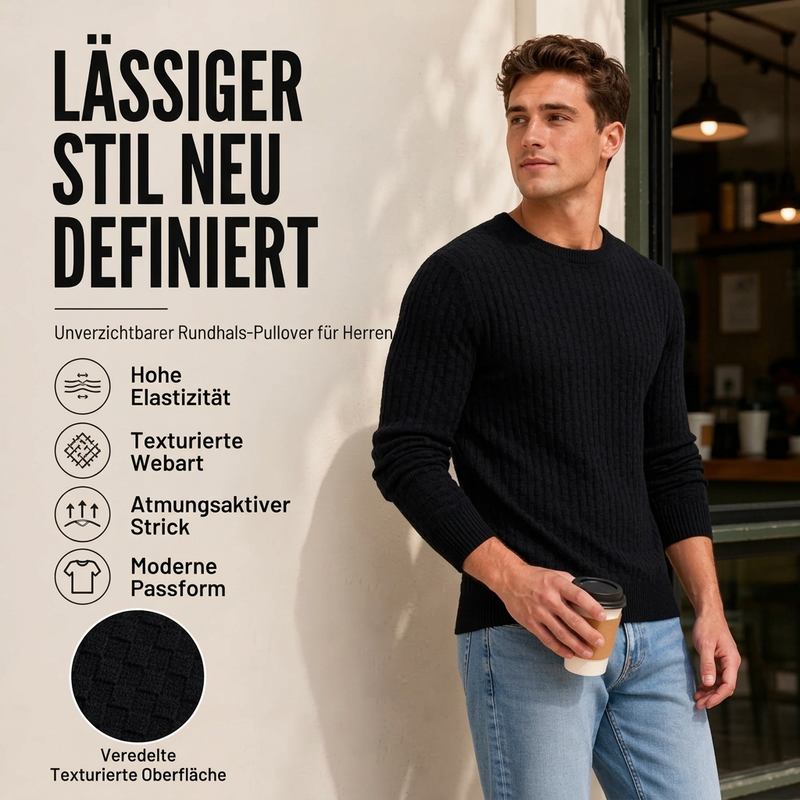 🔥Men's casual crew-neck knit sweater