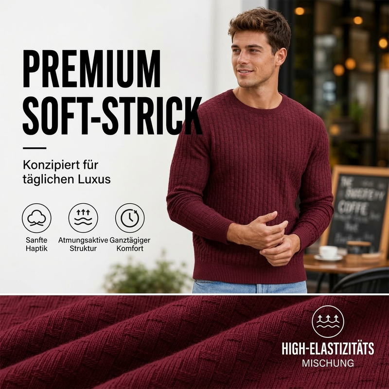 🔥Men's casual crew-neck knit sweater