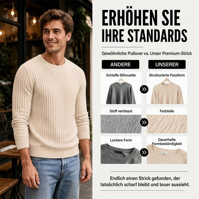 🔥Men's casual crew-neck knit sweater