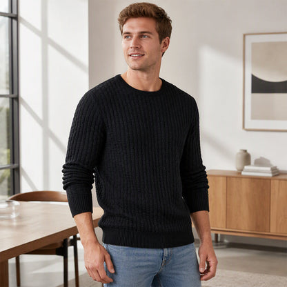 🔥Men's casual crew-neck knit sweater