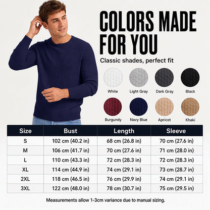 Men's Casual Crew Neck Knitted Sweater