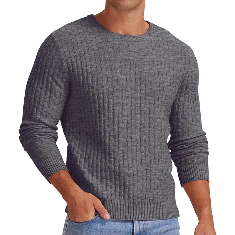 Men's Casual Crew Neck Knitted Sweater