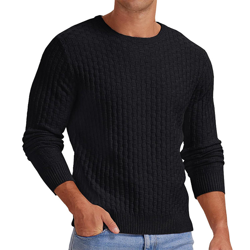 Men's Casual Crew Neck Knitted Sweater
