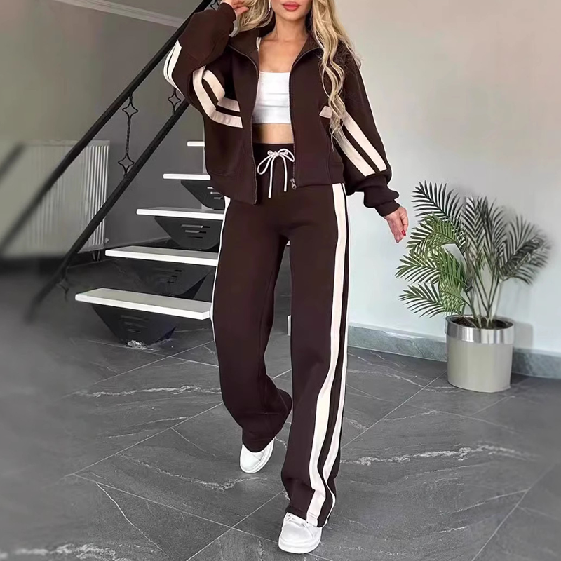 🔥New Fall/Winter Bestsellers: 50% Off💖Women's Stripe Sporty 2-Piece Set
