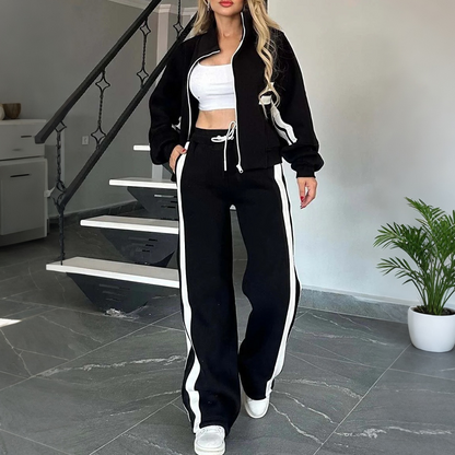 🔥New Fall/Winter Bestsellers: 50% Off💖Women's Stripe Sporty 2-Piece Set