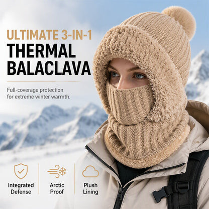 ❄️Women's Winter One-Piece Knitted Beanie Scarf Mask