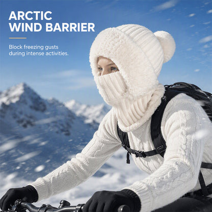 ❄️Women's Winter One-Piece Knitted Beanie Scarf Mask