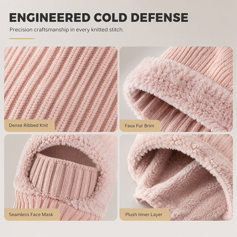 ❄️Women's Winter One-Piece Knitted Beanie Scarf Mask