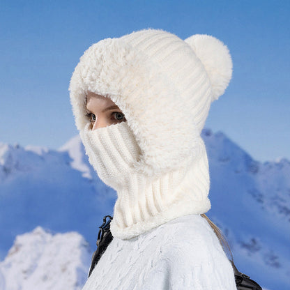 ❄️Women's Winter One-Piece Knitted Beanie Scarf Mask