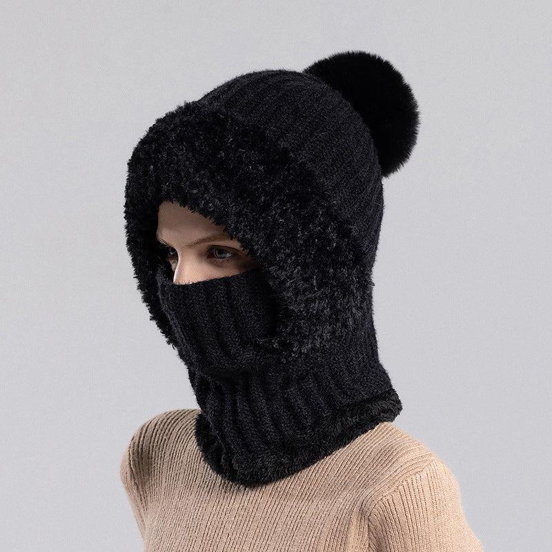 ❄️Women's Winter One-Piece Knitted Beanie Scarf Mask