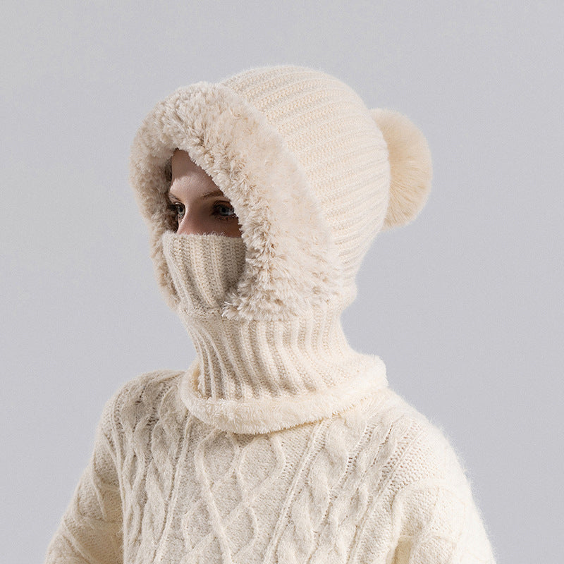 ❄️Women's Winter One-Piece Knitted Beanie Scarf Mask